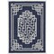 Homeroots 60 x 84 in. Navy Ivory Wool Rug 374679 - alternate 2